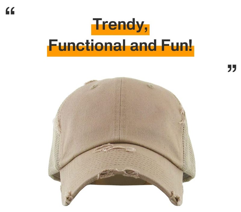 KBETHOS KBE-VM KHK Vintage Washed Cotton Baseball Cap, Khaki - Image 5
